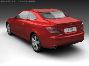 2009 lexus is250c Modello 3D