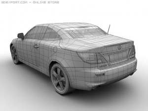 2009 lexus is250c Modello 3D