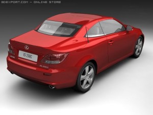 2009 lexus is250c Modello 3D