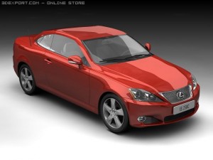 2009 lexus is250c Modello 3D