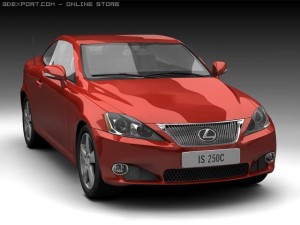 2009 lexus is250c Modello 3D