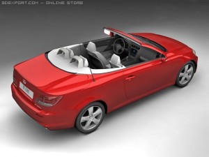 2009 lexus is250c Modello 3D