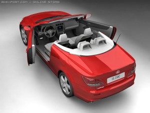 2009 lexus is250c Modello 3D