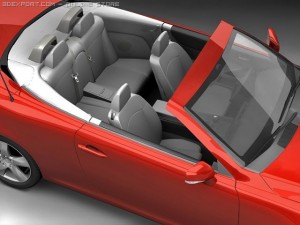 2009 lexus is250c Modello 3D
