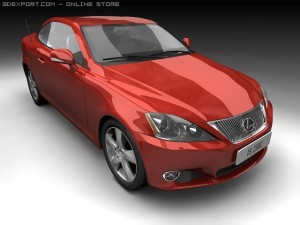 2009 lexus is250c Modello 3D
