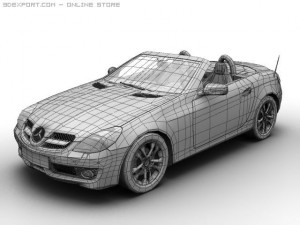 2008 mercedes benz slk 3D Model