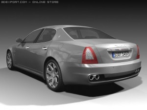 2009 maserati quattroporte Modello 3D