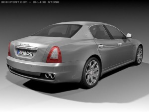 2009 maserati quattroporte Modello 3D