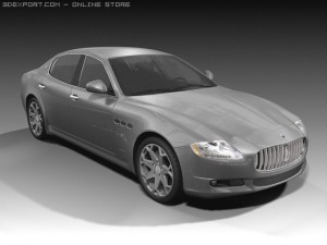 2009 maserati quattroporte Modello 3D