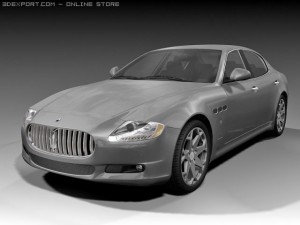 2009 maserati quattroporte Modello 3D