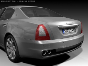 2009 maserati quattroporte Modello 3D