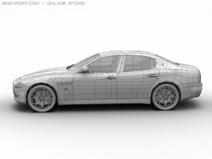 2009 maserati quattroporte Modello 3D