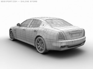 2009 maserati quattroporte Modello 3D