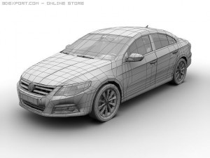 2009 volkswagen passat cc 3D Model