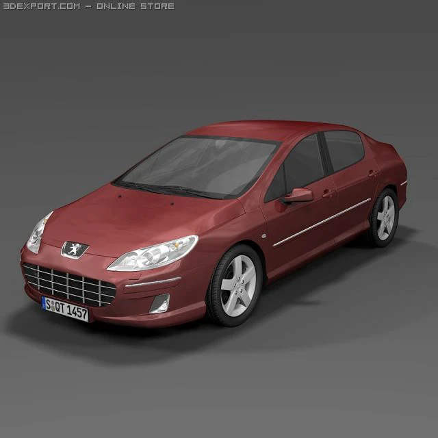 2009 peugeot 407 3D Model .c4d .max .obj .3ds .fbx .stl .blend 