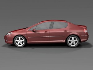 2009 peugeot 407 3D Модель