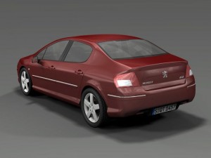 2009 peugeot 407 3D Модель