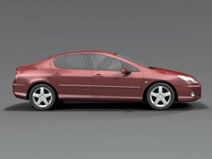 2009 peugeot 407 3D Модель