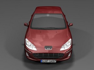 2009 peugeot 407 3D Модель