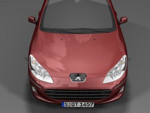 2009 peugeot 407 3D Модель