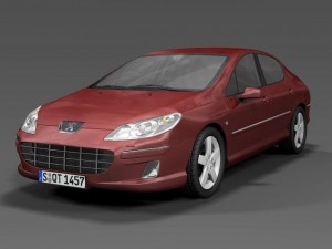 2009 peugeot 407 3D Модель