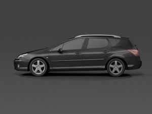 2009 peugeot 407sw 3D मॉडल