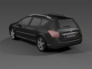 2009 peugeot 407sw 3D मॉडल