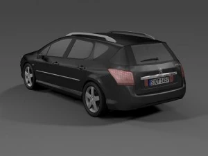2009 peugeot 407sw 3D Model