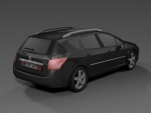 2009 peugeot 407sw 3D मॉडल