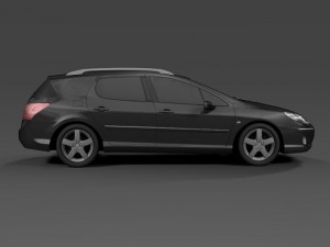 2009 peugeot 407sw 3D मॉडल