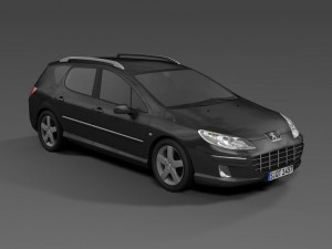 2009 peugeot 407sw 3D मॉडल