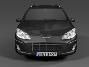 2009 peugeot 407sw 3D मॉडल