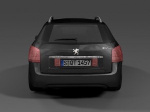 2009 peugeot 407sw 3D मॉडल