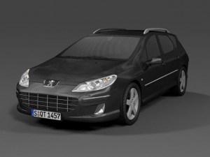 2009 peugeot 407sw 3D मॉडल