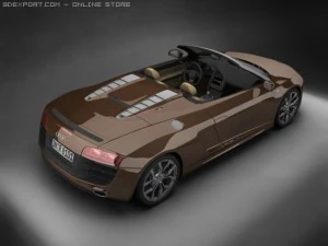 2011 audi r8 spyder 3D Model