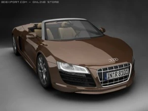 2011 audi r8 spyder 3D Model