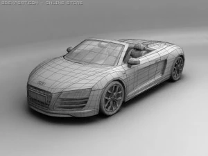 2011 audi r8 spyder 3D Model