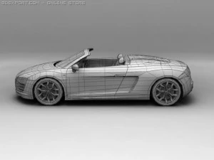 2011 audi r8 spyder 3D Model