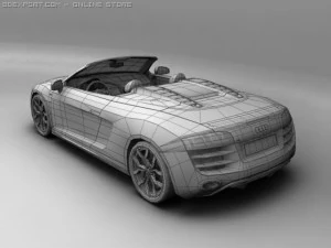 2011 audi r8 spyder 3D Model