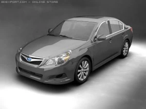 Субару Наследие 2010 года. 3D Модель