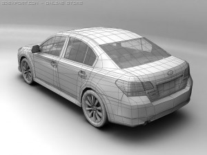 2010 subaru legacy Modelo 3D