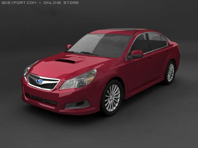 2010 subaru legacy gt 3D Model .c4d .max .obj .3ds .fbx .stl .blend