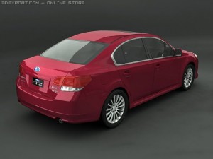 2010 subaru legacy gt 3D-Modell