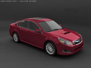 2010 subaru legacy gt 3D-Modell