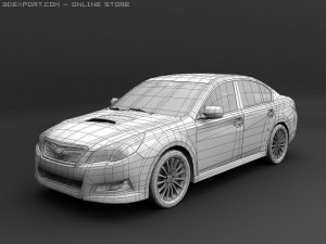 2010 subaru legacy gt 3D-Modell