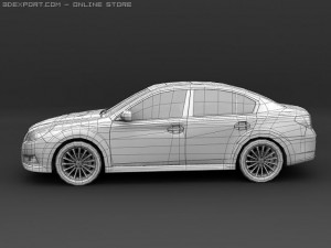 2010 subaru legacy gt 3D-Modell