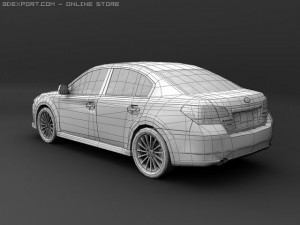 2010 subaru legacy gt 3D-Modell