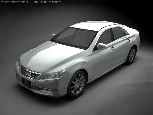 2010 toyota mark x 3Dモデル .c4d .max .obj .3ds .fbx .stl .blend 