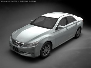 2010 toyota mark x 3D Model