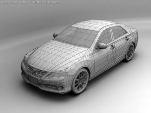 2010 toyota mark x 3Dモデル